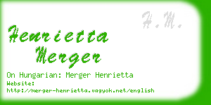henrietta merger business card